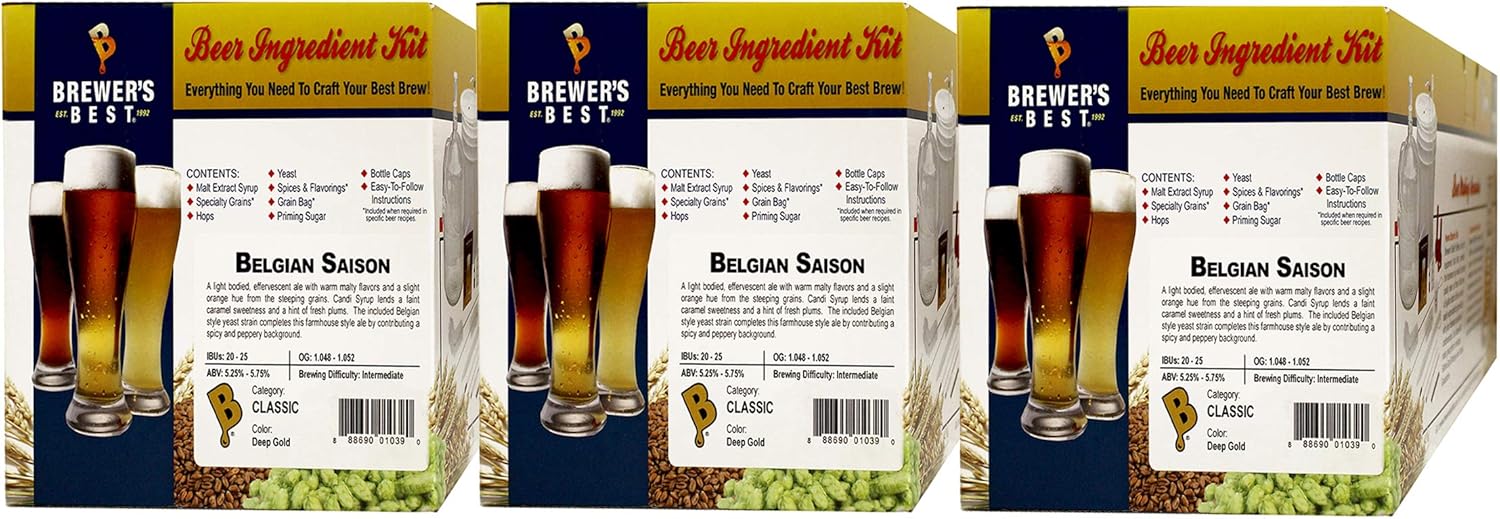 Brewer's Best Home Brew Beer Ingredient Kit (Belgian Saison