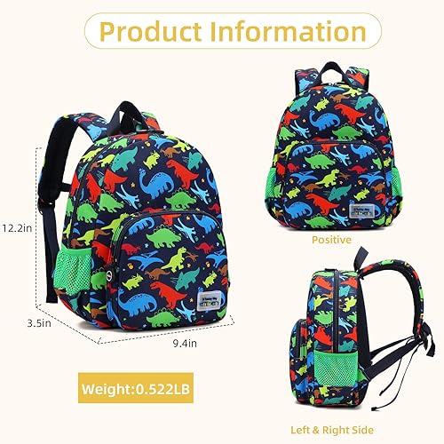 Miniatura 3 de Mochila de dinosaurio 3D, mochilas para niños y niñas, mochila impermeable para preescolar con arnés de seguridad (dinosaurio mecánico), Dinosaurio