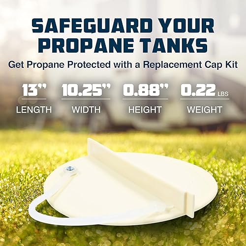 Miniatura 4 de Juego de tapas de repuesto Camco, para cubierta de depósito, de propano, para coche caravana, en color blanco, Estilo nuevo, Blanco
