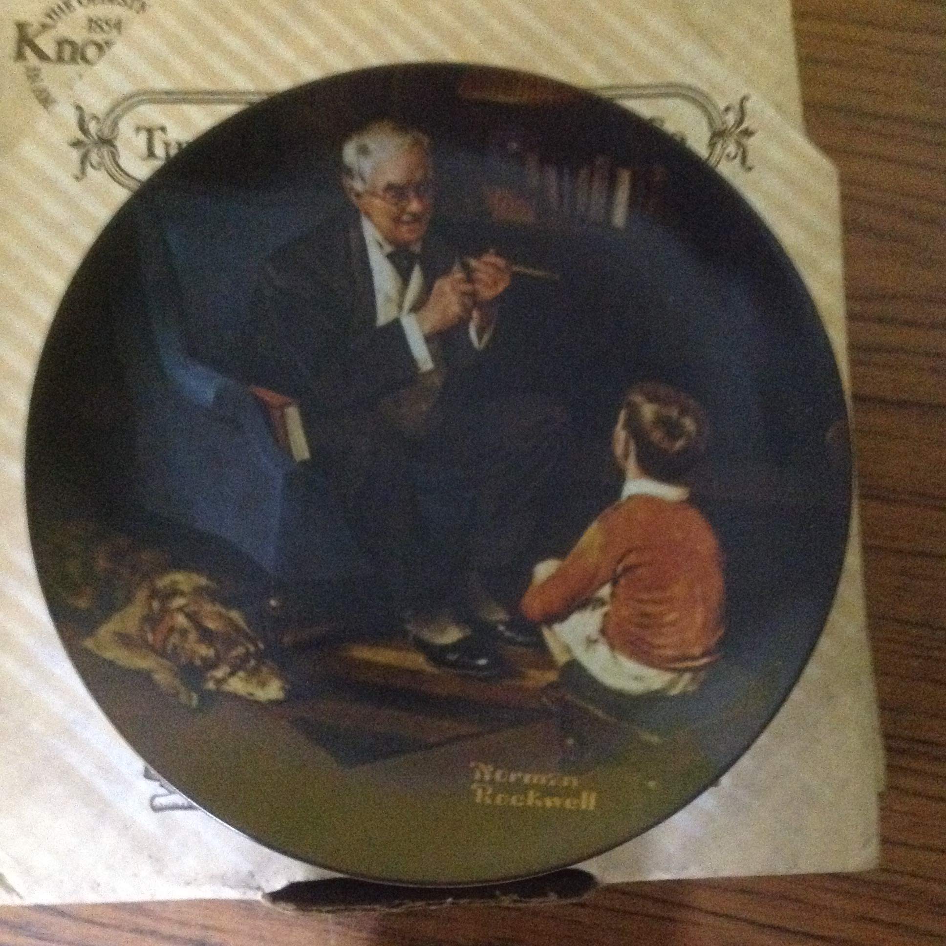 Amazon.com: The Tycoon Plate by Norman Rockwell by Edwin Knowles