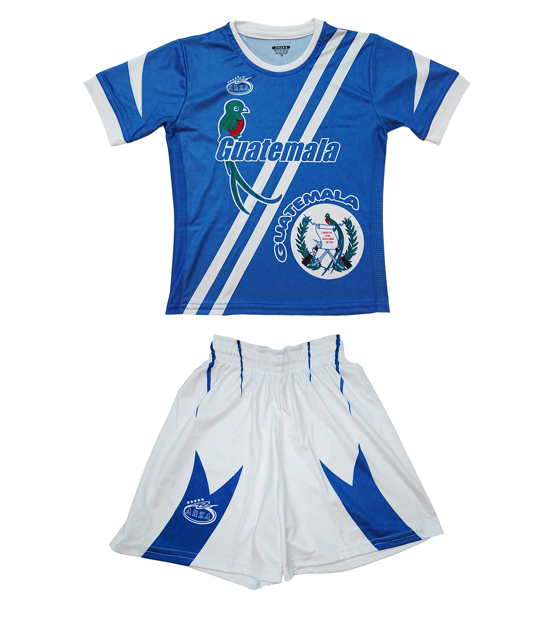 ARZA Guatemala Away Youth Soccer Uniform (12, Blue)