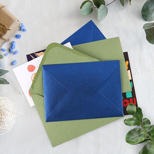 Miniatura 6 de Paquete de 50 sobres de 5 x 7, sobres de invitación A7 con bandera V de 5.25 x 7.25 pulgadas para tarjetas de 5 x 7, ideal para invitaciones, bodas,