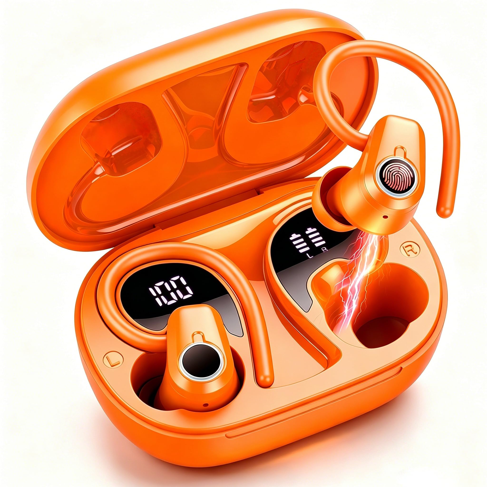 Poounur Bluetooth Kopfhörer Sport, 2026 Kopfhörer Kabellos Bluetooth 5.3