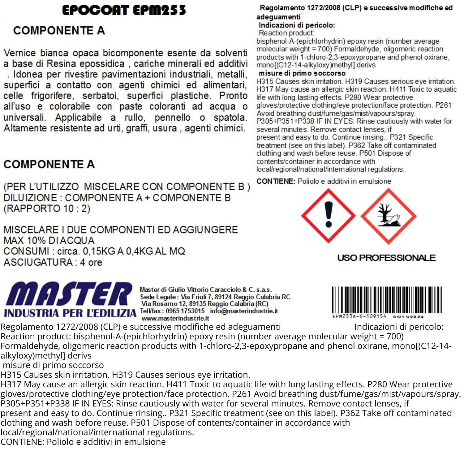 GENERICO Resina Epossidica Colorata per Pavimenti 6 Kg Resa 50-60 Mq (EpoCoat) - Alta Resistenza Chimica, Ideale per Cemento, Garage, Capannoni, A Rullo o Spatola (RAL 7044)