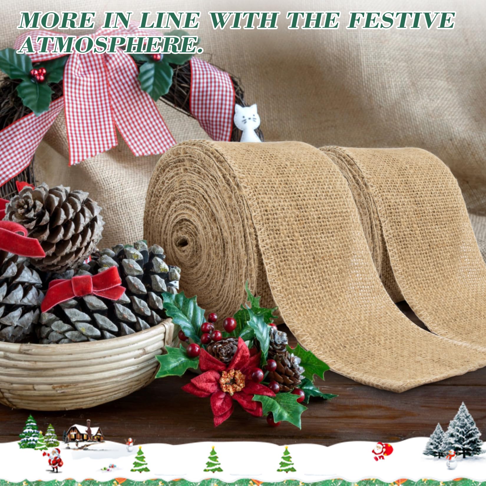 White Lace 5-15m/roll Natural Jute Twine Burlap String Hemp Rope Wedding  Gift Wrapping Cords Thread DIY Florists Christmas Craft Decoration Burlap  Ribbon, image size:1650x1650