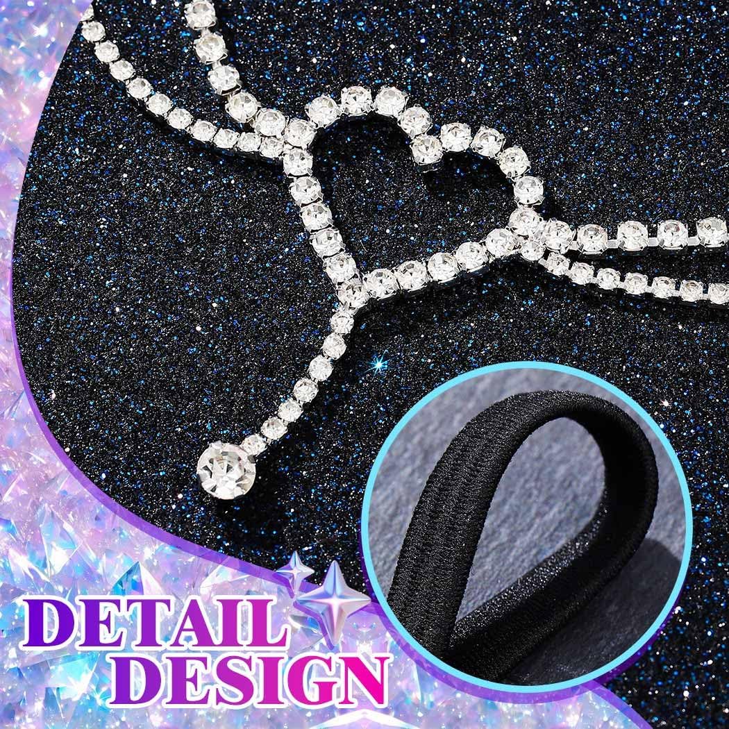 Rhinestone Garter Silver Heart Thigh Jewelry Layered Thigh Chain for Women