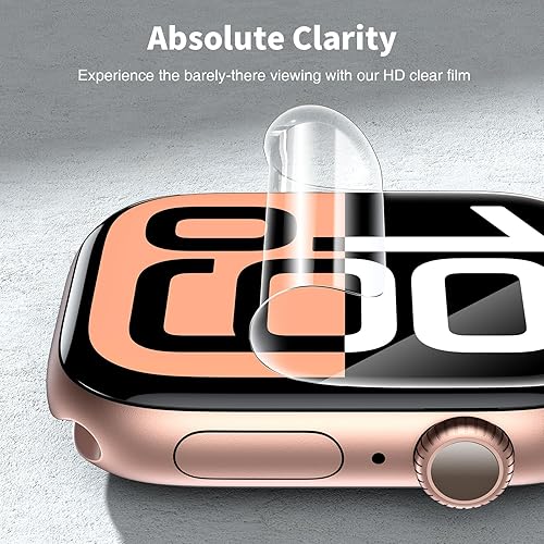 Miniatura 100 de LK Paquete de 8 protectores de pantalla para Apple Watch de 1.732 pulgadas Series 6/5 SE2 [película suave mejorada] [autorreparación] película