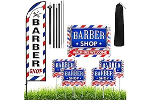 The Ultimate Barber Flag with Pole Kit for Maximum Visibility