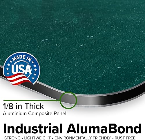 Miniatura 285 de My Sign Center - Letrero personalizado, 11 colores de fuente, 13 estilos de fuente, 4 opciones de agujero, 22 tamaños, 8 x 32 pulgadas, sin óxido,