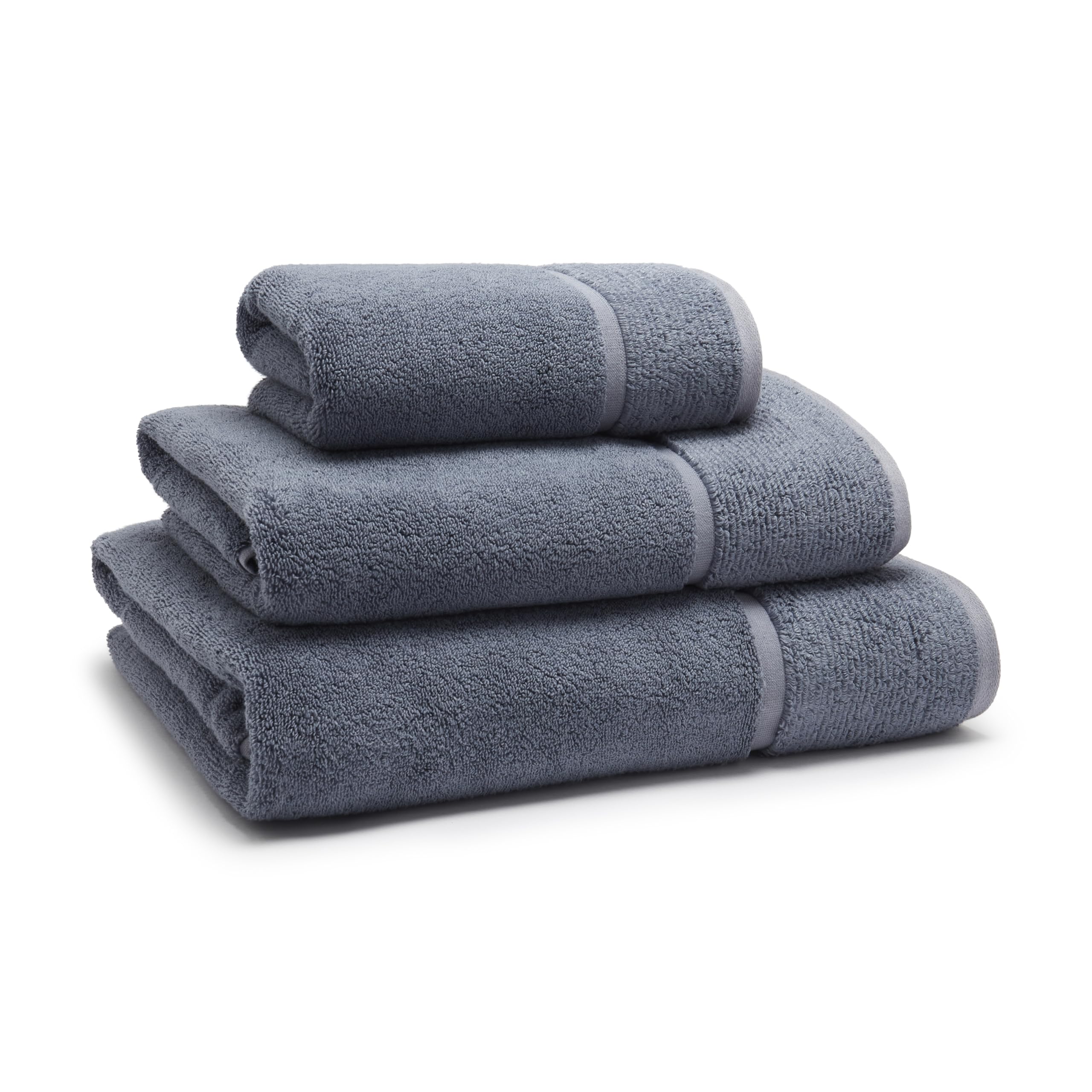 Panda® London Bamboo Towel Set - Bath Sheet (150 x 100 cm), Bath Towel (135 x 70 cm) & Hand Towel (90 x 50 cm), Ink | Soft & Fluffy | Organic Bamboo & Cotton | Super Absorbent & Quick Drying