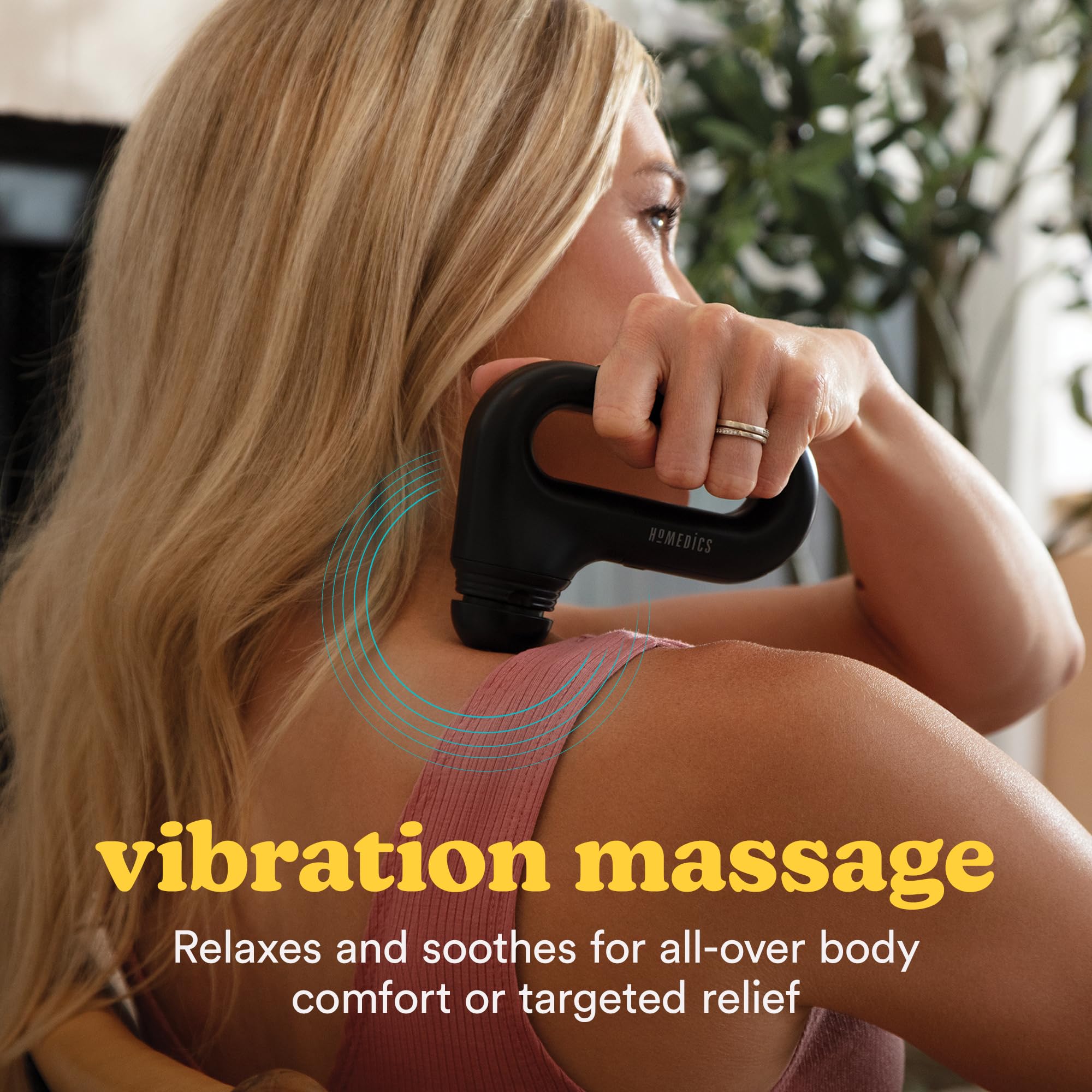 Homedics Portable Full-Body Vibration Massager Deep Tissue, Cordless Design  and Compact Size, Lightweight, 3 Interchangeable Heads, 2 Intensity ...