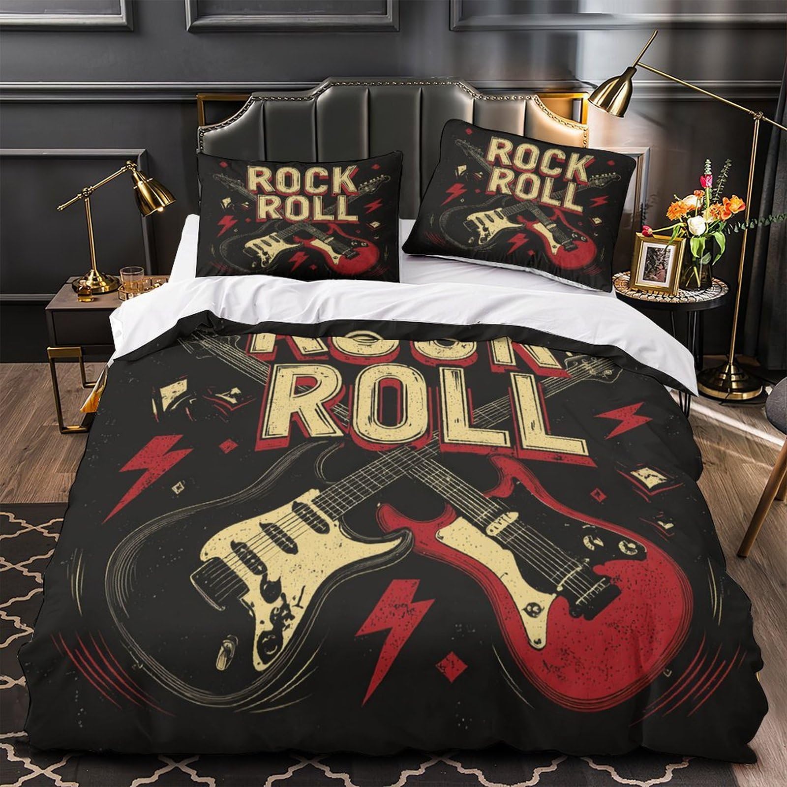 Housse de couette 3D moderne en microfibre king 220x240 cm RedHeartArt