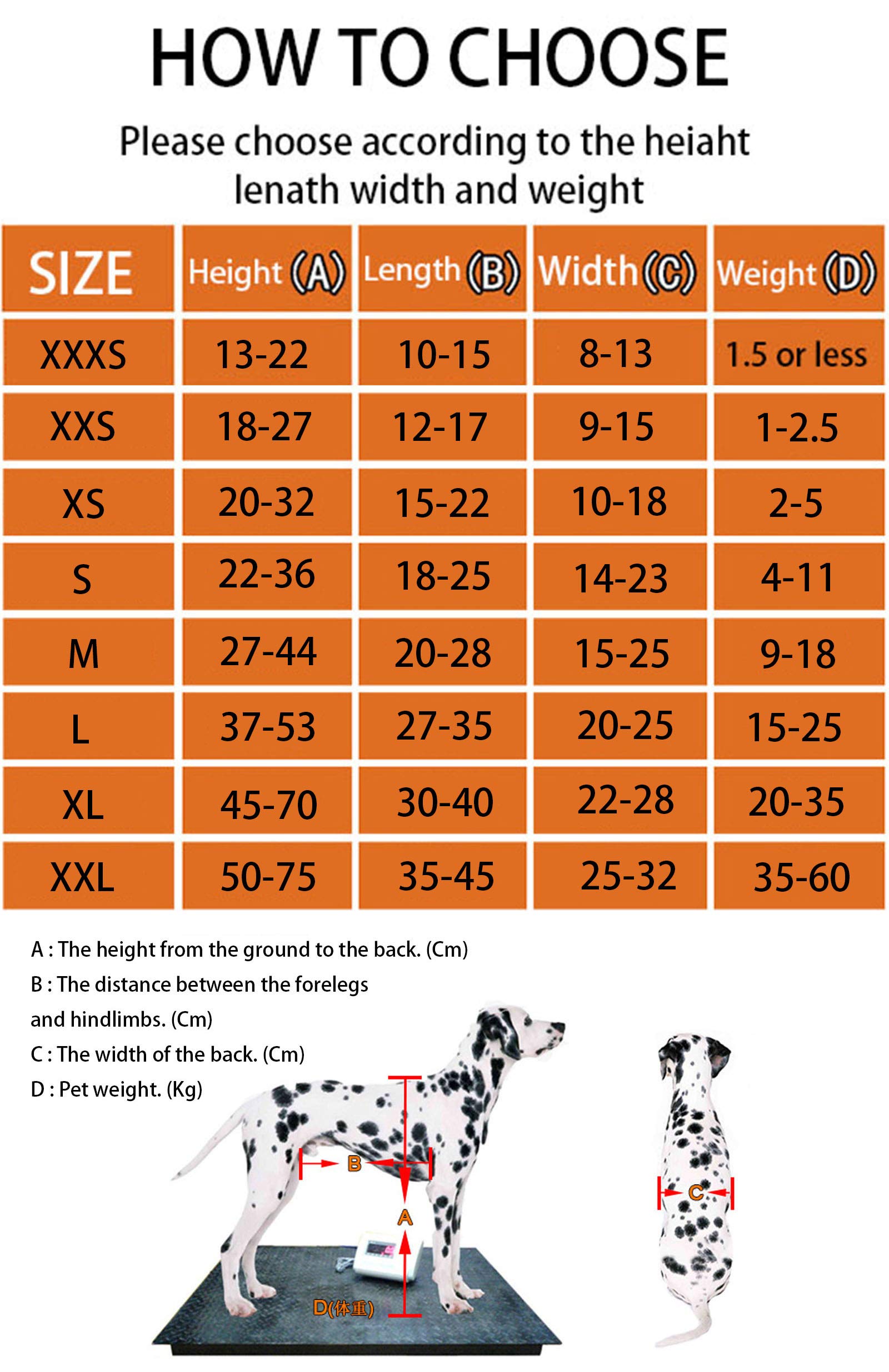 Sedia a Rotelle per Cani Disabile Regolabile Carrellino per Cani, Peso 1~60 kg, Riabilitazione per Gambe Posteriori/Zampa Posteriore, per Cane e Gatto, 2 Ruote, Dog Cat Wheelchair