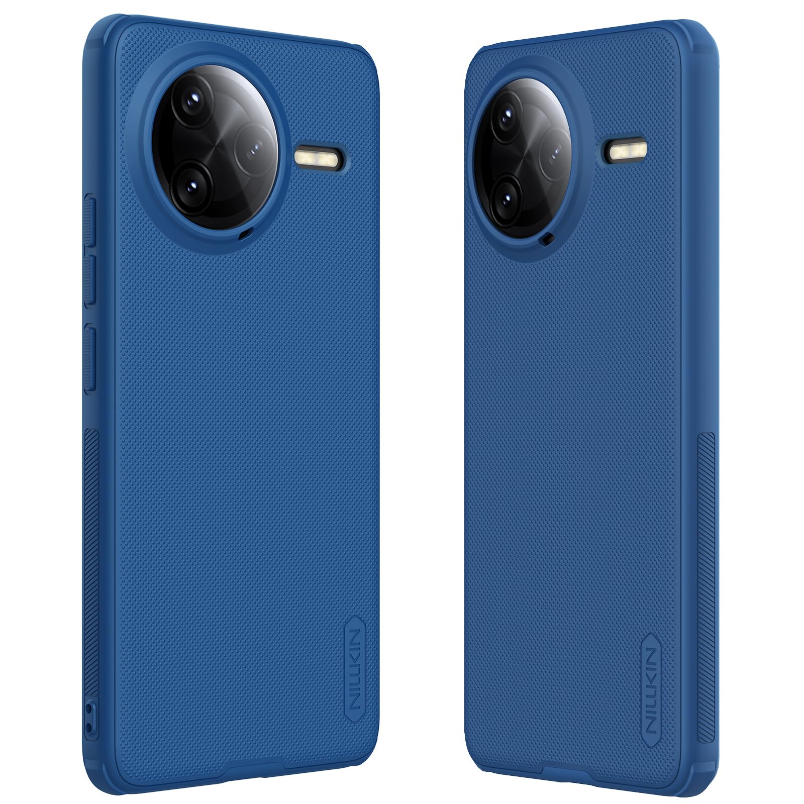 teroxa for Xiaomi Poco F7 Ultra Case, Slim Fit Dotted Frosted Shield Matte Hard PC Back Cover Soft TPU Bumper Corner Airbag Shockproof Shell (Blue)