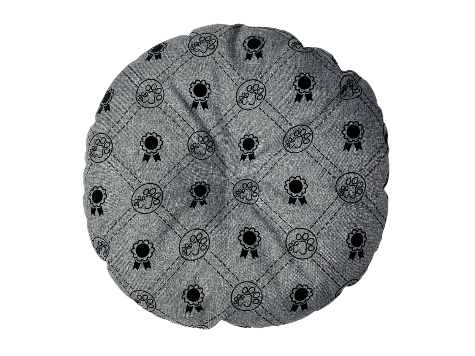 Dog Cushion - Cat Cushion - Round Size Diameter 50 cm Light Grey Colour - Dog Bed - Cat Bed - Cat Mat - Mattress for Dogs or Cats - Washable - Ideal for Transport Baskets or Pet Bed