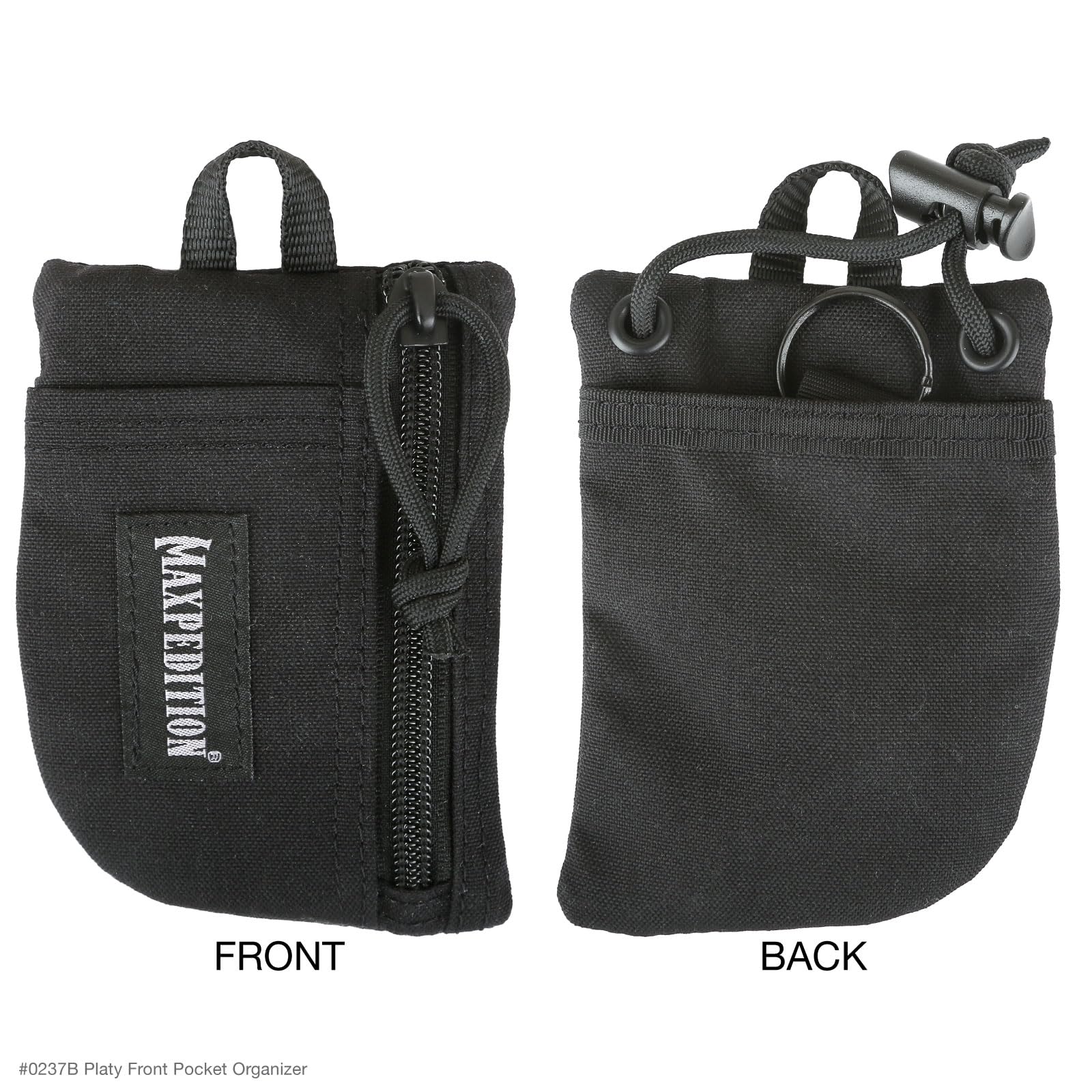 MAXPEDITION Platy Organiseur de poche, pochette à outils EDC durable pour homme, portefeuille tour de cou avec cordon en paracorde, peut contenir une lampe de poche, des outils multiples, un stylo, un