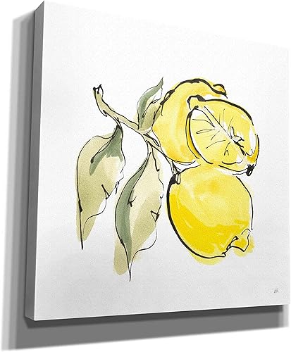 Miniatura 10 de Epic Graffiti "Lemon Still Life II" por Chris Paschke, lienzo de arte de pared Giclée, 12 x 12 pulgadas