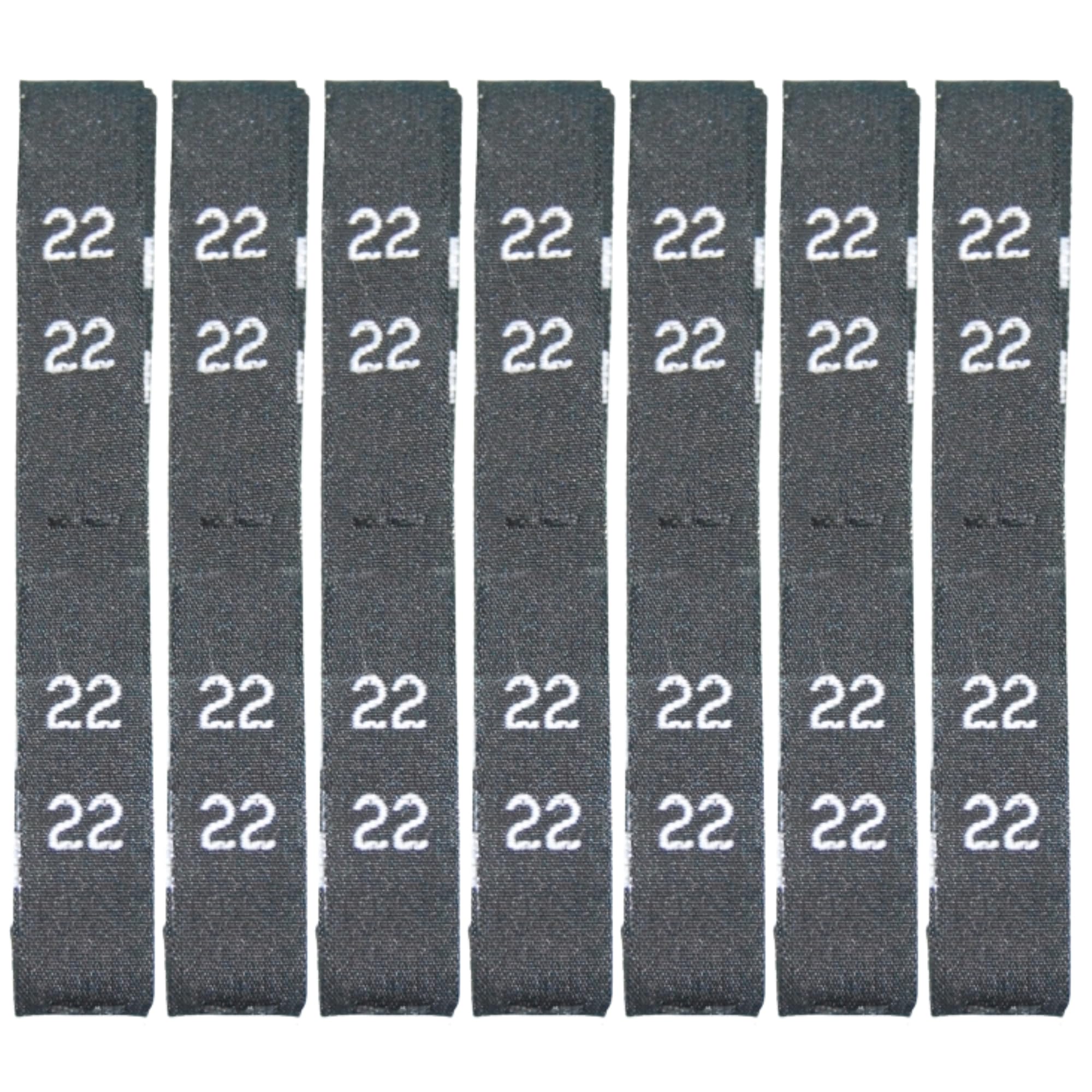 celloexpress Sew On Clothing Size Labels Woven Label - Sewing/Crafts (Black - Pack of 100, 22) โ image 1
