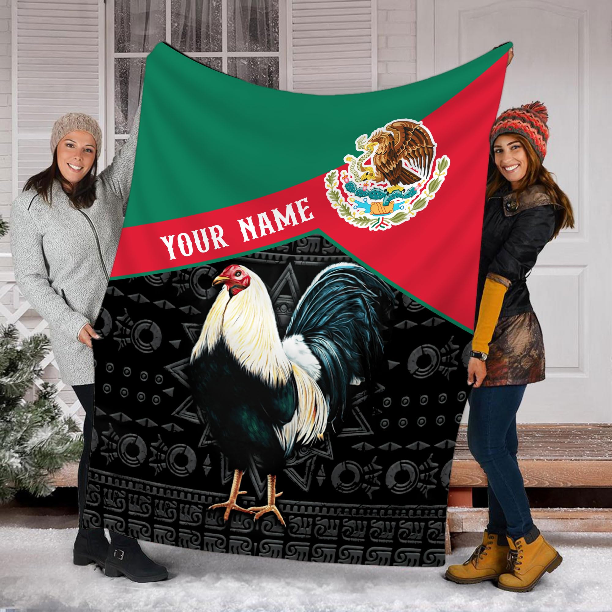 PAgree Personalized Chicken Rooster Blanket Soft Fuzzy Flannel Plush Farmhouse Throw for Couch,Sofa Bed Decorative Blankets Funny Colorful Rooster Brightly Colored Rooster in The Farm (RS2)