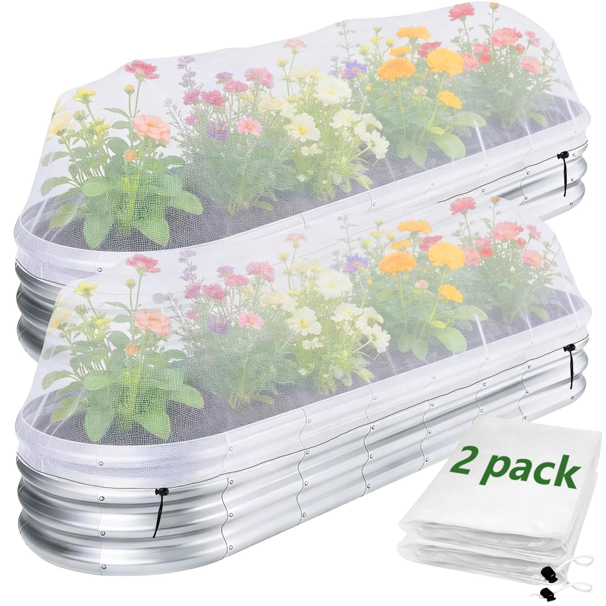 2 Pack Garden Netting 6x3 Ft