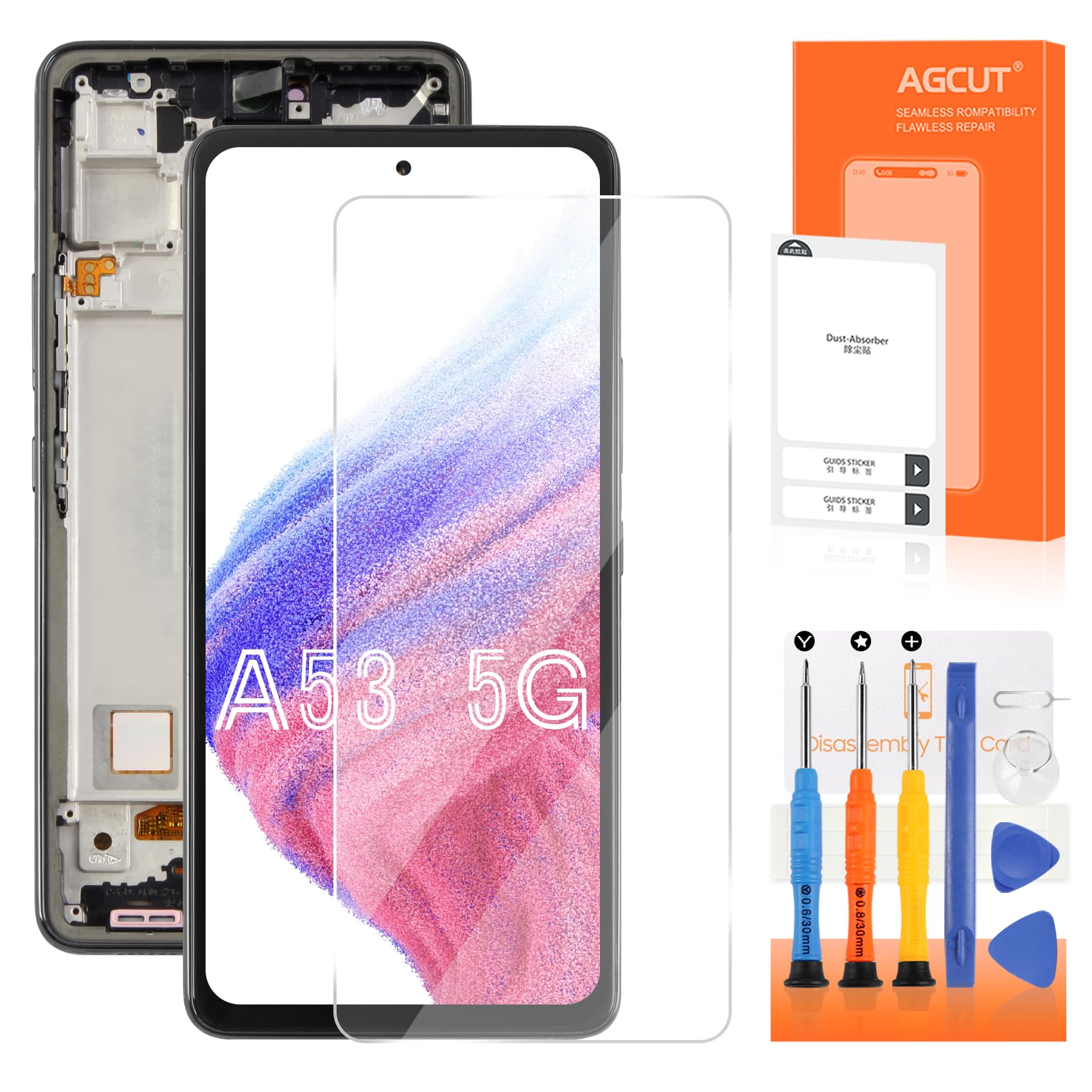 OLED for Samsung Galaxy A53 5G Screen Replacement for Samsung A53 5G LCD Display SM-A536U Screen Replacement A536E LCD Digitizer Touch Assembly with