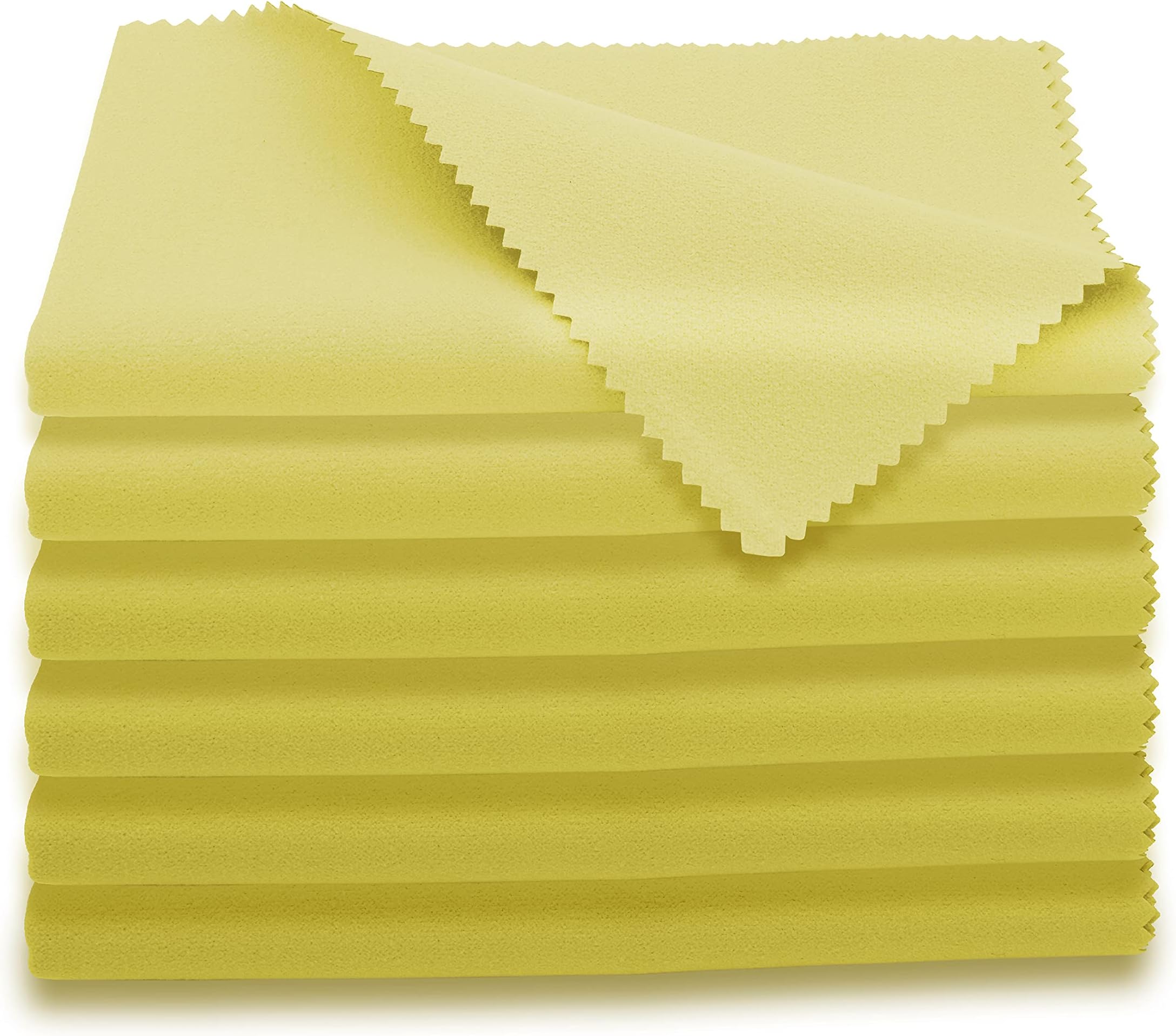 AAwipes Trumpet Cleaning Cloths Microfiber 12"x12" (6-Pack, Yellow) Plush Polishing Cloths for Musical Instruments Cleaning Cloths for Guitar Violin Piano Clarinet Sax Universal (HCIS-1212-Y)