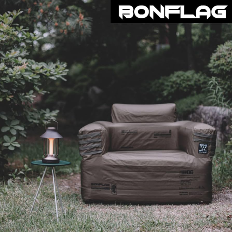 BONFLAG アウトドアチェア ブラック 充電ポート付き　1人用 BONFLAG アウトドアチェア ブラック 充電ポート付き 1人用