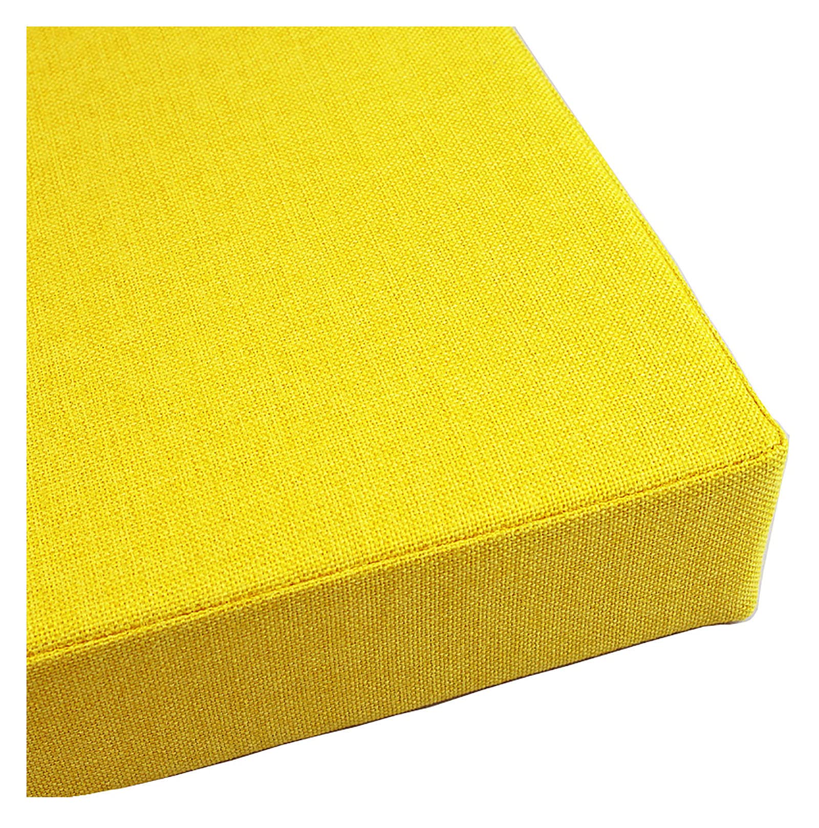Coussin de banc long lavable 150 cm jaune pour banquette de jardin intérieur extérieur
