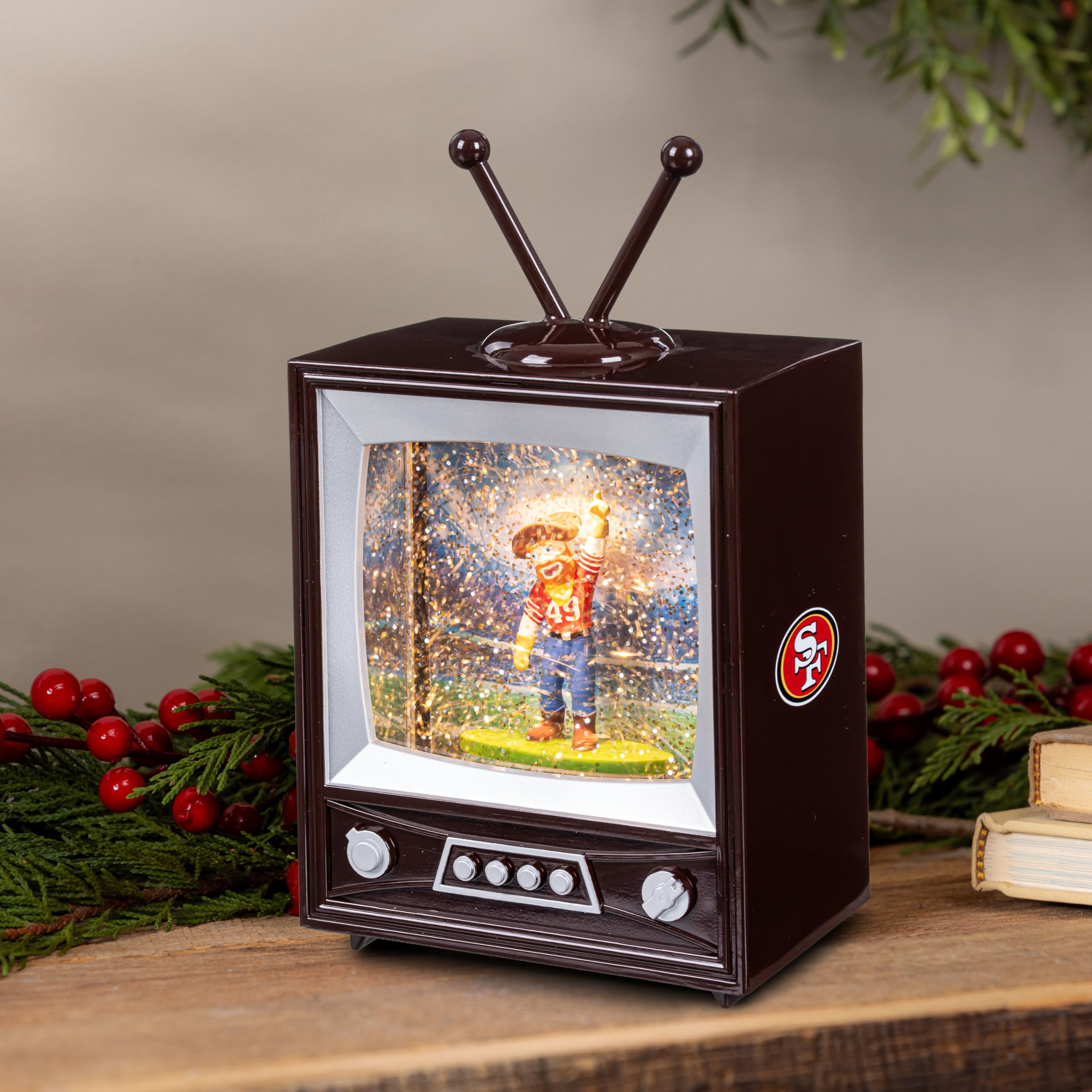Amazon.com: NFL San Francisco 49ers Snow Globe Lantern, Vintage TV