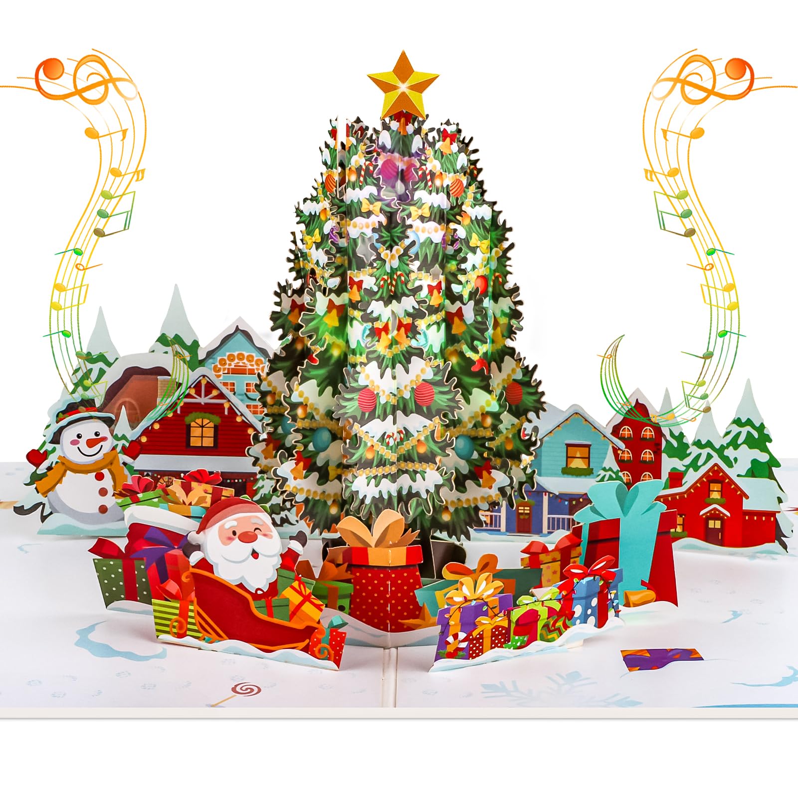 3D *-Up Christmas Card Featuring Santa Claus, Warm * For * * A Greeting Card, Envelope, And Stickers, A * Gift