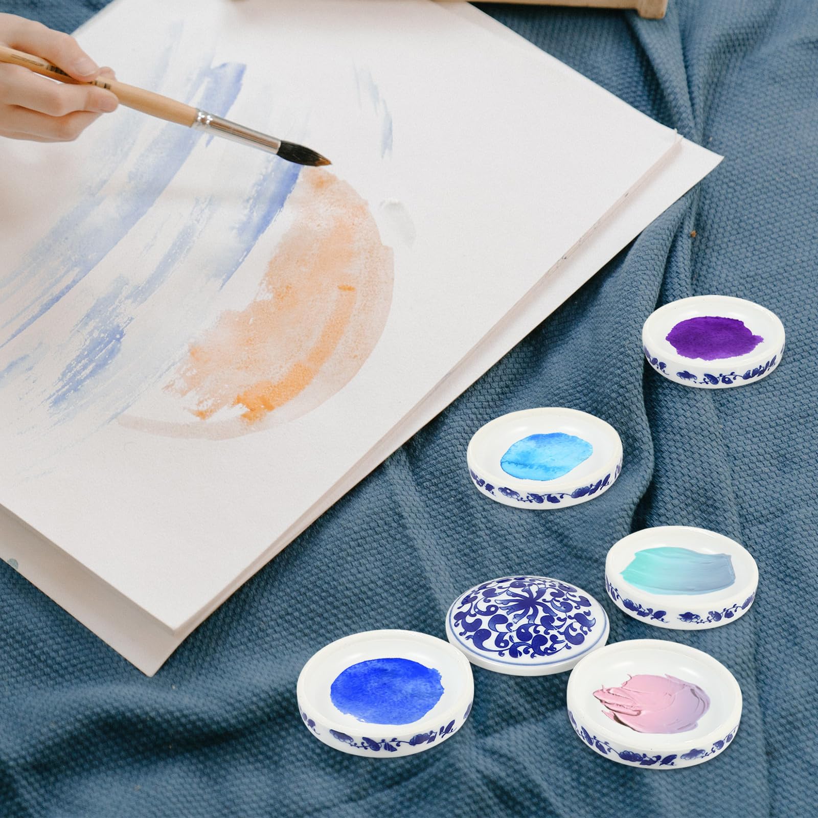 Keramik Aquarell für Künstler 1 Satz mit Deckel
