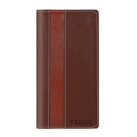FEDUS Cheque Book Holder, Vegan Leather Expanding Handmade Multiple Cheque Book Holder for Cards, Women/Men Cheque Book Wallet, Traveling Wallets, Checkbook Holder, Documents Holder for Office & Home