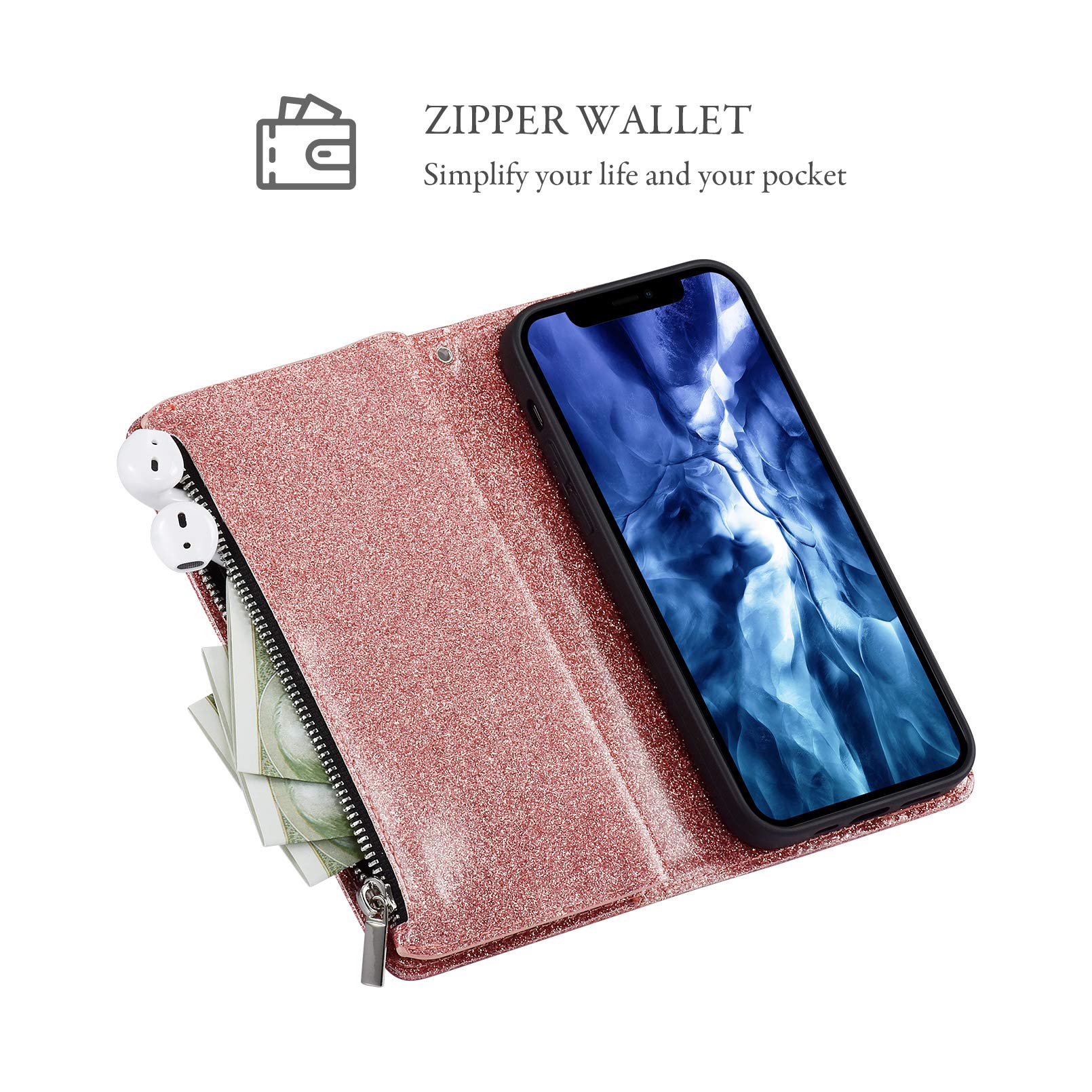 TOHULLE Custodia Portafoglio Per IPhone 12 Mini Con Protezione RFID E Supporto – Pelle PU E TPU - 2