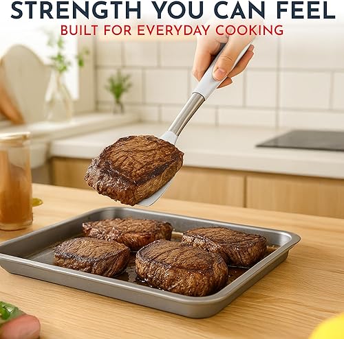 Miniatura 4 de Juego de utensilios de cocina de silicona - Culinary Couture 24 piezas de utensilios de cocina blancos para ollas y sartenes antiadherentes - Juego