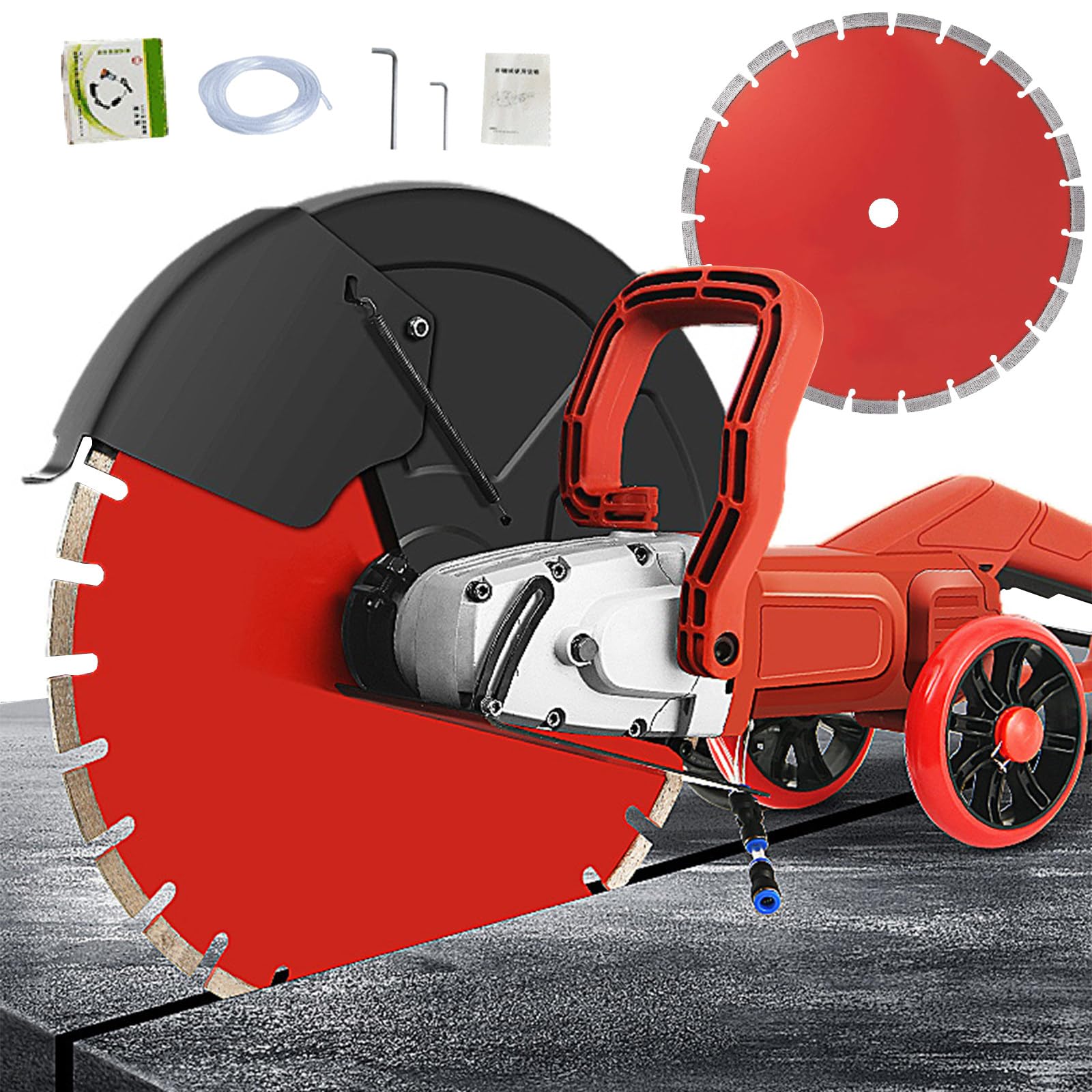 Tronçonneuse électrique à béton 7200W et scie circulaire à profondeur réglable 6.5 pouces