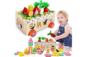 Monti Kids Montessori Toys for 1 Year Olds: Carrots Harvest Learning Activity