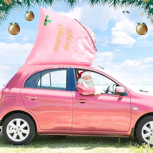 Miniatura 5 de WILLBOND Bolsas de regalo grandes de terciopelo de Navidad de 36 x 30 pulgadas, bolsa de regalo de Papá Noel con cordón, bolsa de regalo de Navidad,