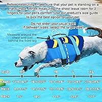 Vista 92 de Chaleco salvavidas de tiburón para perro, chaleco salvavidas ajustable para nadar con asa de rescate
