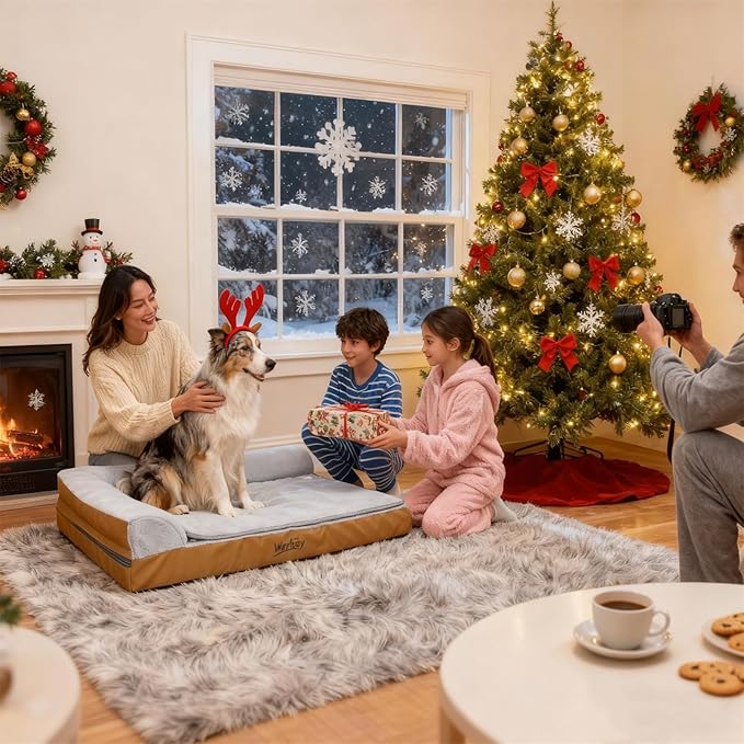 Cama para Perro Grande con Calefacción y Espuma Viscoelástica miniatura 8