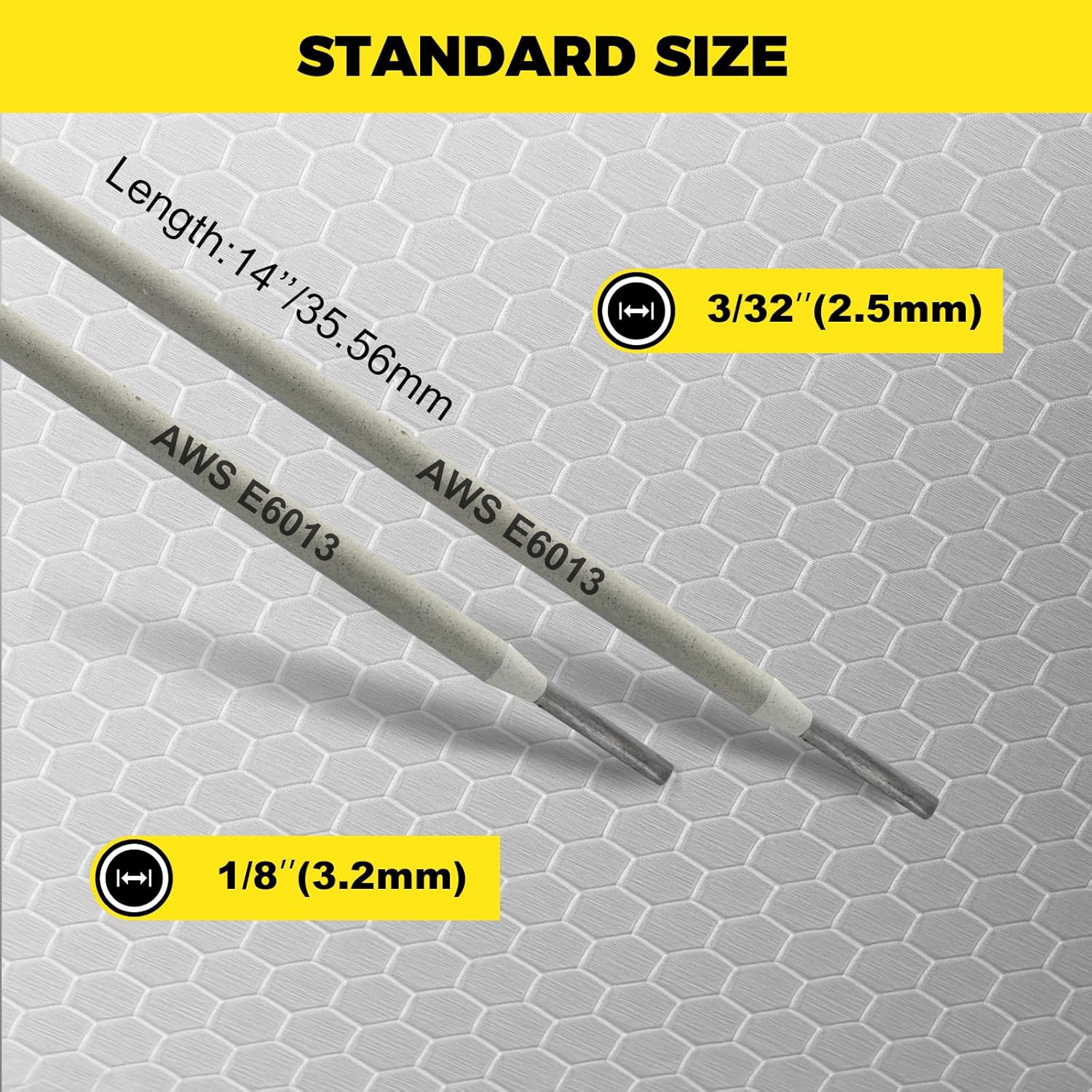 E6013 Welding Rods 3/32" 4.4LB - Carbon Steel Stick Electrodes with Low Spatter & Easy Slag Removal for ARC Welding, Home Repair, Construction