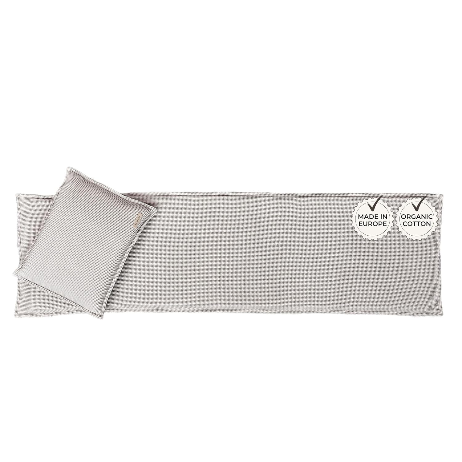 SAUNASOFA™ Sauna Mat & Pillow Set – 3 Person Sauna seat Cushion with Pillow – Heat-Resistant Sauna kit for Infrared or Finnish saunas in Grey 3-seater Grey