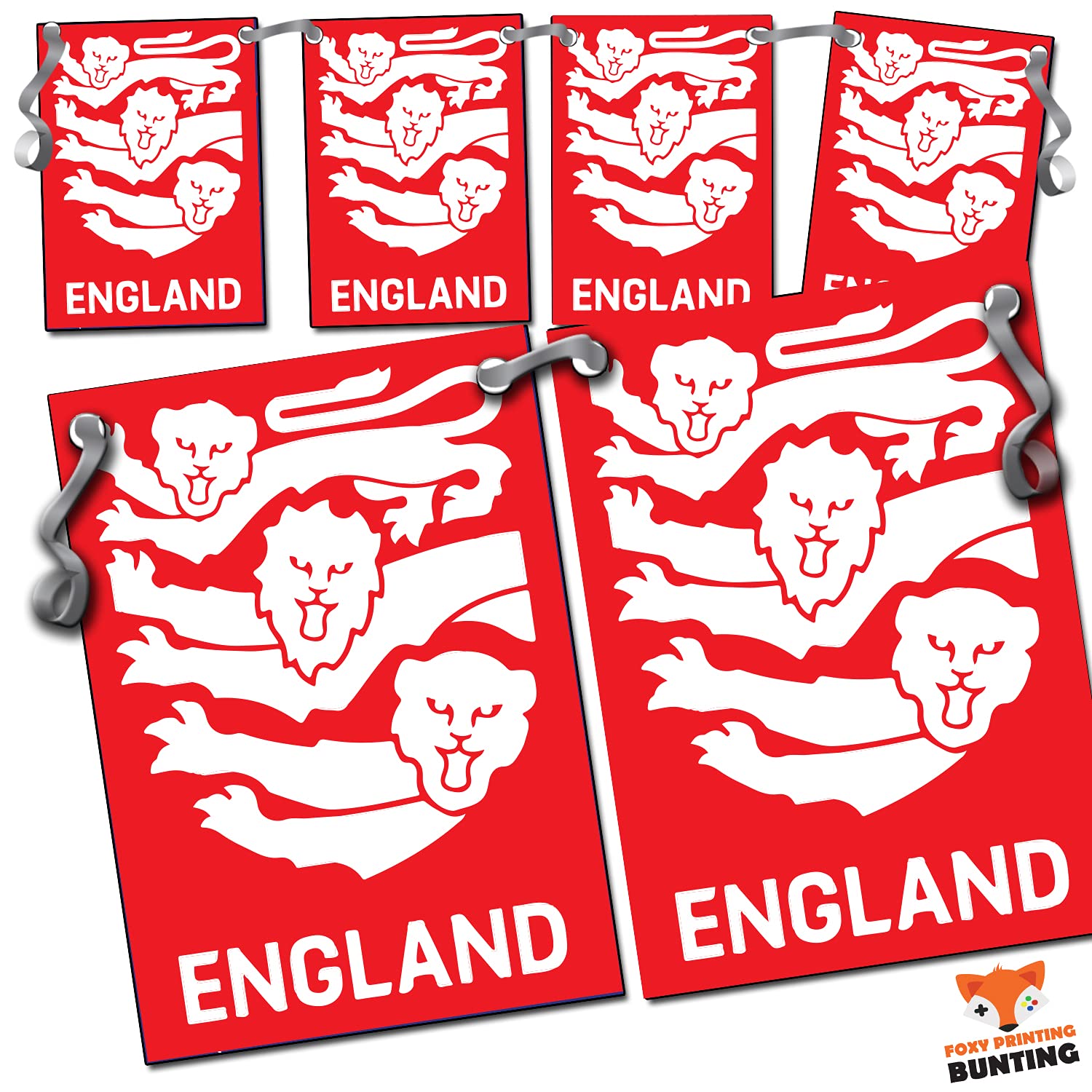 England Three Lions Multi Pack Bunting England 2024 (3 Meters)