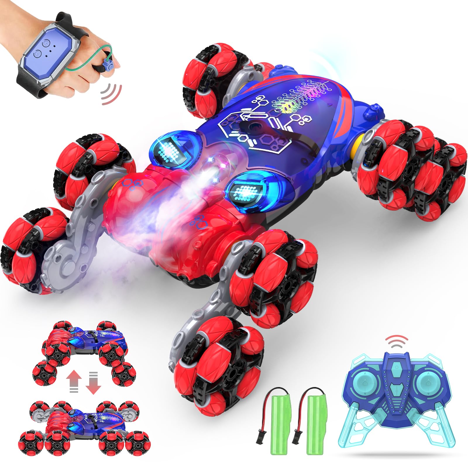 Amazon.com: ATHLERIA 8WD Gesture Sensing Rc Stunt Car Toys for Boy
