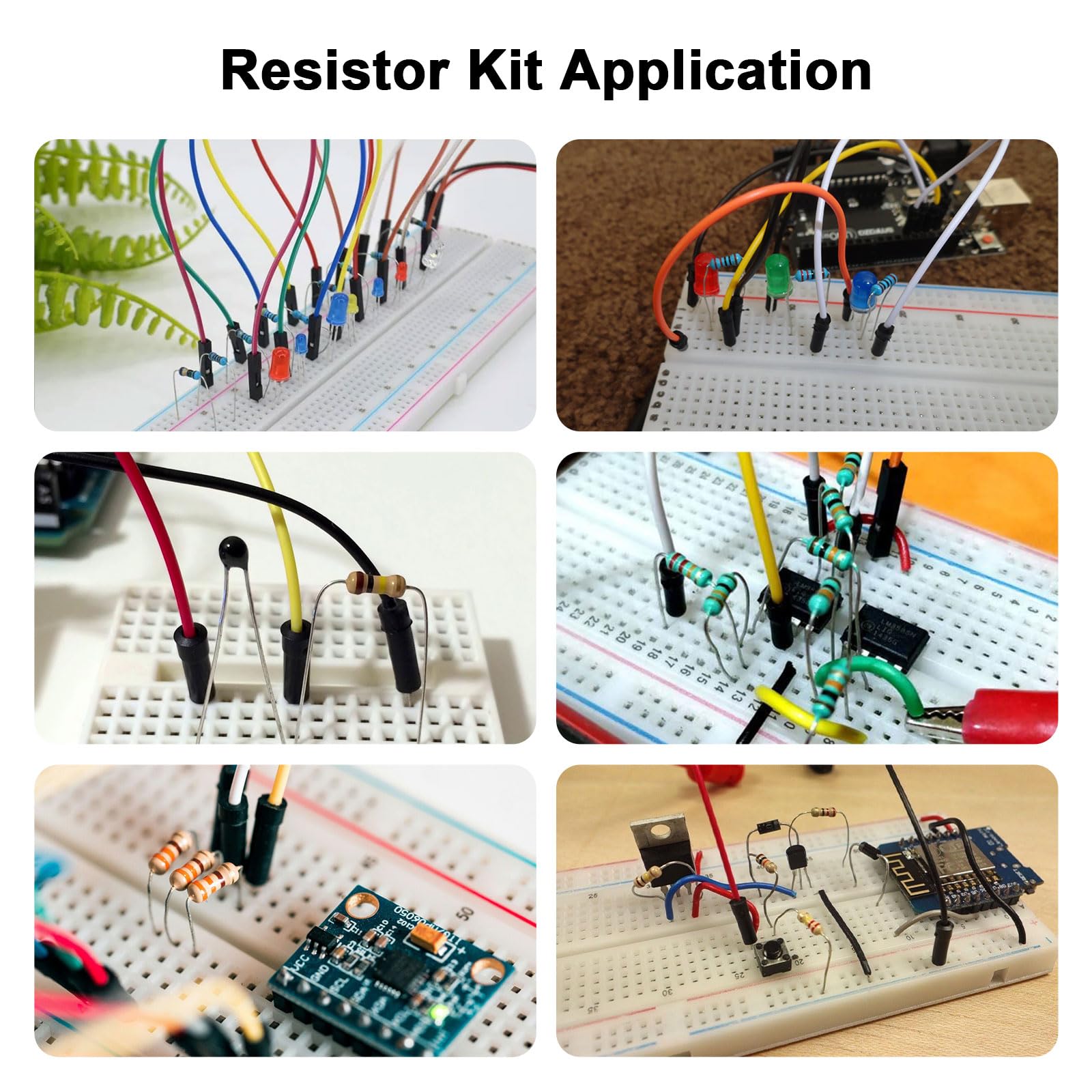 Resistenza Kit Binghe 2600 Pezzi 130 Valori Kit di Resistenza 1 Ohm-3M Ohm 1/4 W 0.25W kit Resistore 1% Diverse Resistenze, Resistori kit a film metallico da 1/4W con Scatole di immagazzinaggio