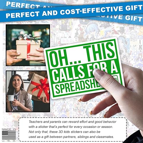 Miniatura 5 de Oh This Calls for A Spreadsheet - Calcomanía divertida, vinilo adhesivo para accesorios de mercancía, calcomanía de decoración, idea de regalo para