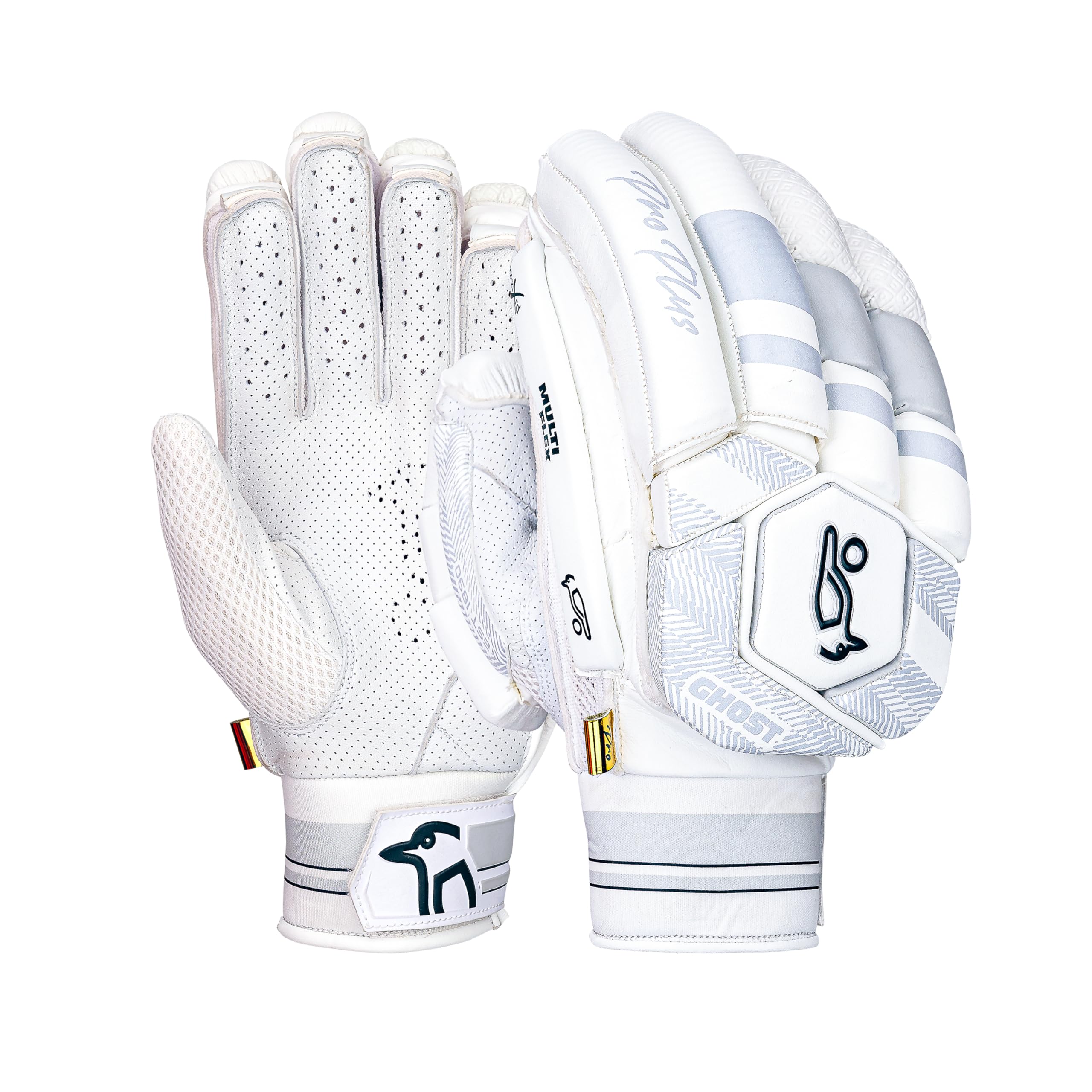 Kookaburra Ghost Pro Plus Batting Gloves (Adult Right Hand), White & Grey