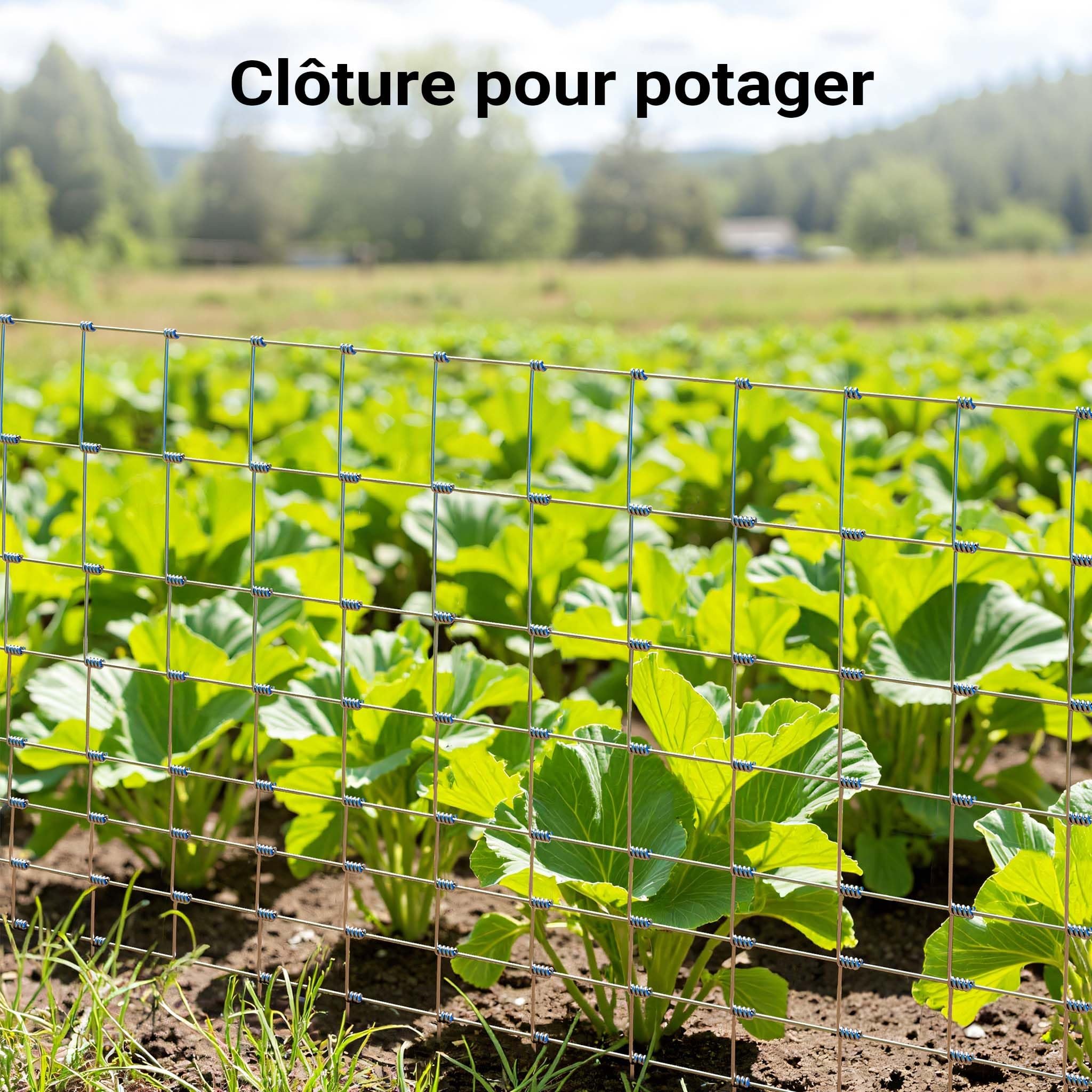 Wiltec Grillage contre gibier - 50 m x 100 cm - Clôture en fil de fer 100/08/15 - Grillage noué Agricole Sylvicole Jardin Agriculture Sylviculture Potager Viticulture