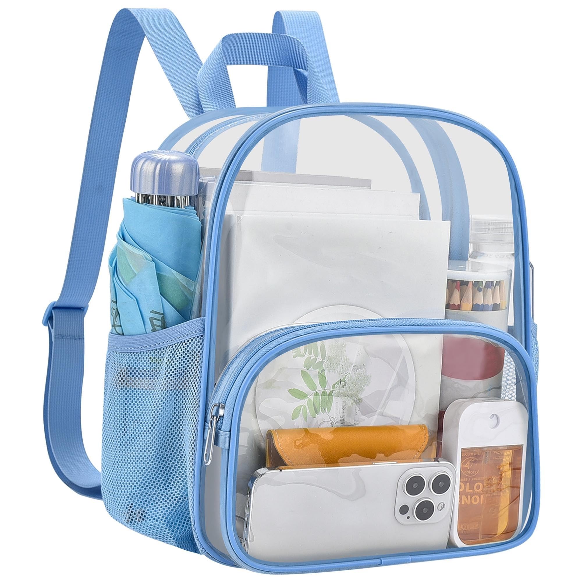 USPECLARE Medium Clear Backpack Stadium Approved 11.5 x 9.5 x 6 In
