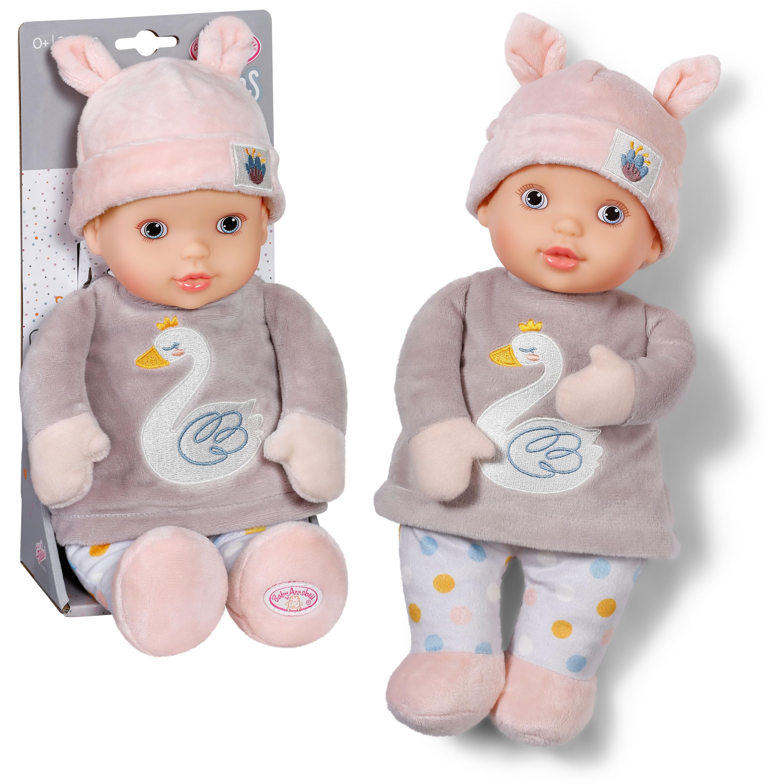 for babies Sweetie Mauve 710715 Zapf Creation Soft 30 cm Fabric Doll with Integrated Rattle for Newborns