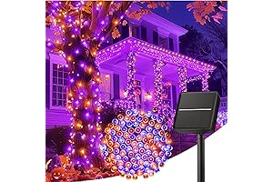 Minetom Solar Halloween Lights Outdoor, 40FT 100 LED Halloween String Lights with...